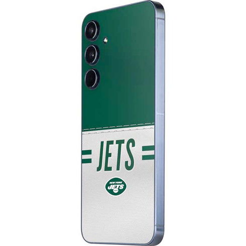 NFL New York Jets White Striped Galaxy A55 5G Skin