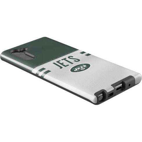 NFL New York Jets White Striped Galaxy Note 10 Pro Case