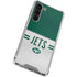 NFL New York Jets White Striped Galaxy S24 FE Clear Case