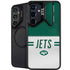 NFL New York Jets White Striped Galaxy S24 FE Kickstand Case