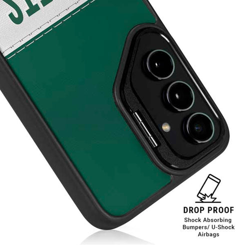 NFL New York Jets White Striped Galaxy S25 Plus Kickstand Case