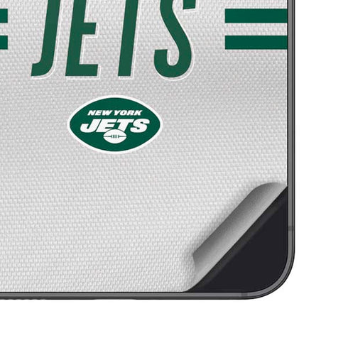 NFL New York Jets White Striped Galaxy S25 Plus Skin