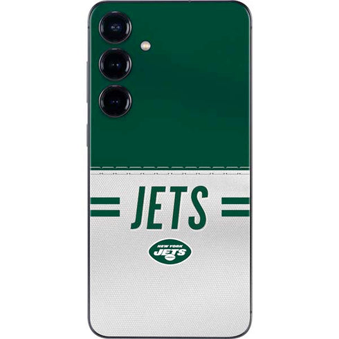 NFL New York Jets White Striped Galaxy S24 Skin