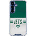 NFL New York Jets White Striped Galaxy S25 Plus Clear Case