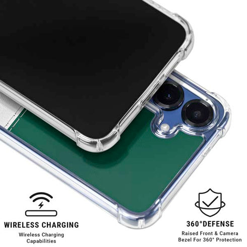 NFL New York Jets White Striped Galaxy S25 Plus Clear Case