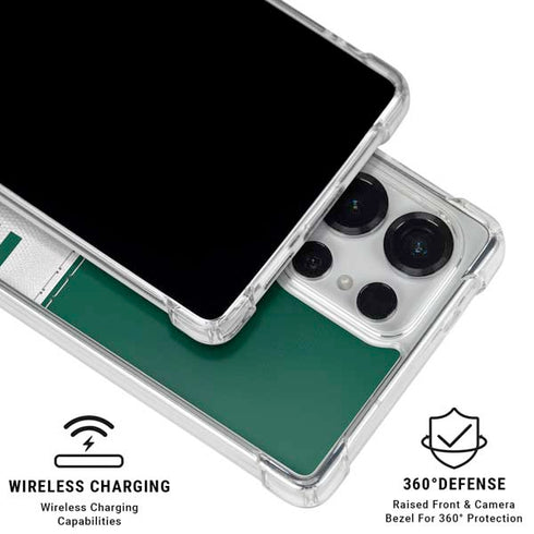 NFL New York Jets White Striped Galaxy S25 Ultra Clear Case