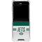 NFL New York Jets White Striped Galaxy Z Flip6 Clear Case