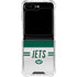 NFL New York Jets White Striped Galaxy Z Flip6 Clear Case