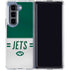 NFL New York Jets White Striped Galaxy Z Fold5 5G Clear Case