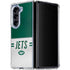 NFL New York Jets White Striped Galaxy Z Fold5 5G Clear Case