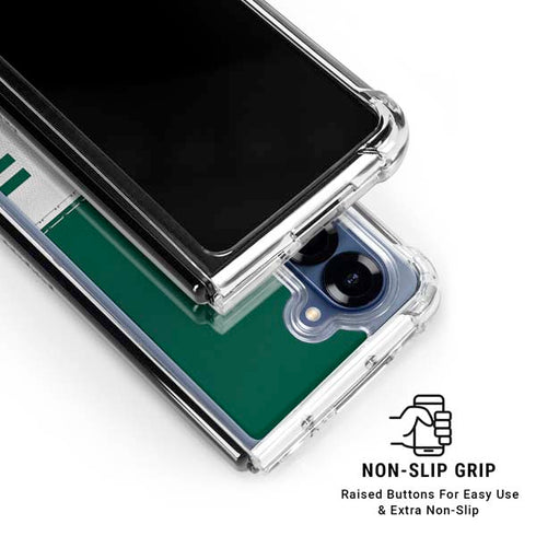 NFL New York Jets White Striped Galaxy Z Fold6 Clear Case