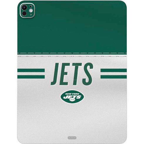 NFL New York Jets White Striped iPad Pro 13in M4 (2024) Skin