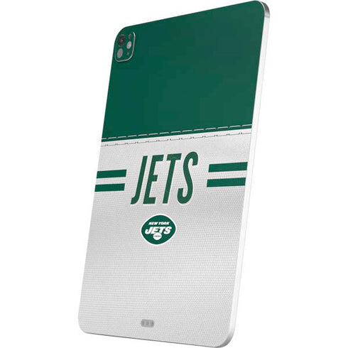 NFL New York Jets White Striped iPad Pro 13in M4 (2024) Skin