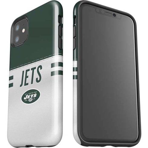 NFL New York Jets White Striped iPhone 11 Impact Case