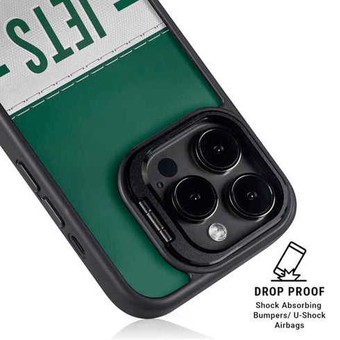 NFL New York Jets White Striped iPhone 13 Pro Kickstand Case