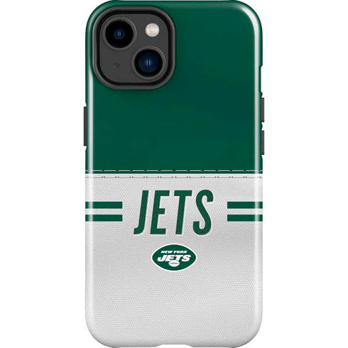 NFL New York Jets White Striped iPhone 15 Impact Case
