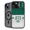 NFL New York Jets White Striped iPhone 15 Plus Kickstand Case