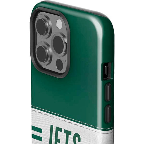 NFL New York Jets White Striped iPhone 15 Pro Impact Case