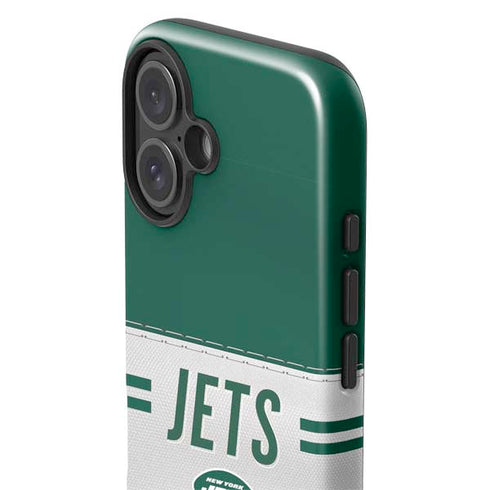 NFL New York Jets White Striped iPhone 16 Impact Case
