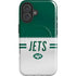 NFL New York Jets White Striped iPhone 16 Magsafe Impact Case