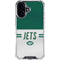 NFL New York Jets White Striped iPhone 16 Plus Clear Case
