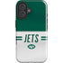 NFL New York Jets White Striped iPhone 16 Plus Impact Case