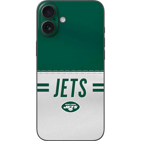 NFL New York Jets White Striped iPhone 16 Plus Skin