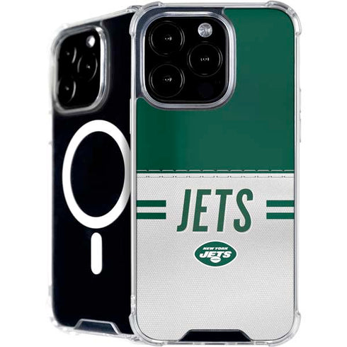 NFL New York Jets White Striped iPhone 16 Pro MagSafe Case