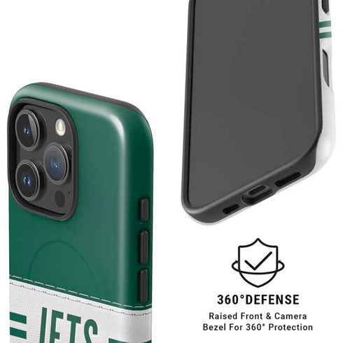 NFL New York Jets White Striped iPhone 16 Pro Magsafe Impact Case