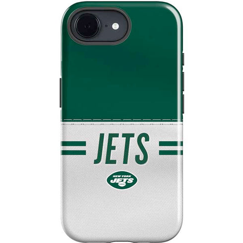 NFL New York Jets White Striped iPhone 16e Impact Case