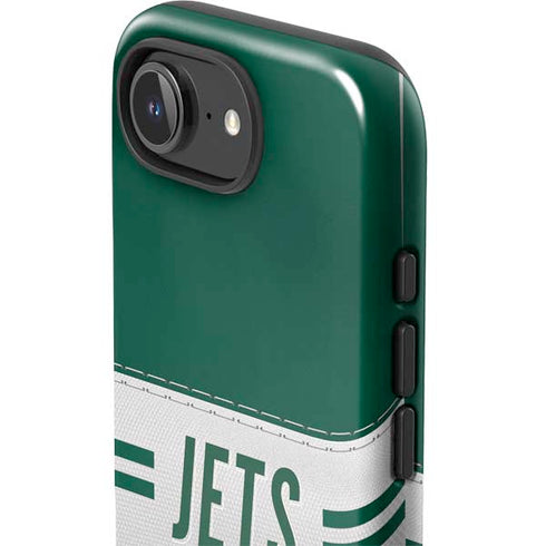 NFL New York Jets White Striped iPhone 16e Impact Case