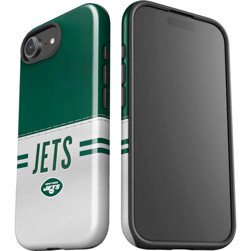 NFL New York Jets White Striped iPhone 16e Impact Case