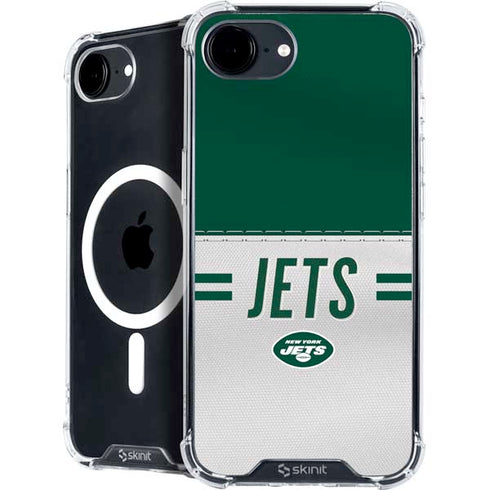 NFL New York Jets White Striped iPhone 16e MagSafe Case