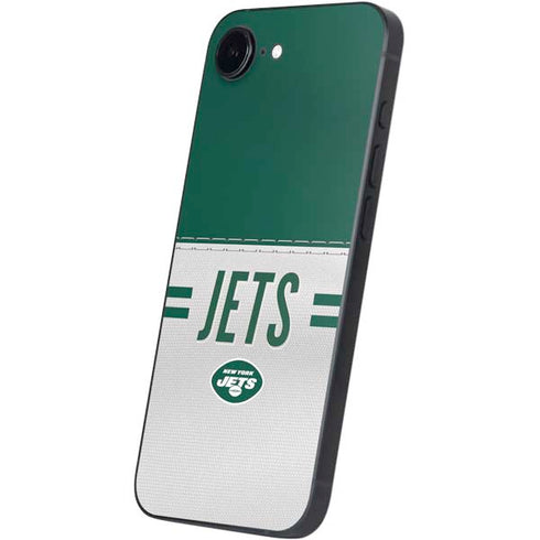 NFL New York Jets White Striped iPhone 16e Skin