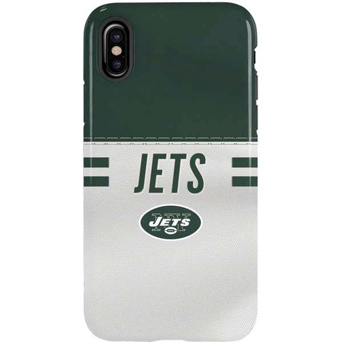 NFL New York Jets White Striped iPhone XS Pro Case