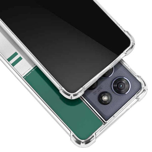 NFL New York Jets White Striped Moto G 5G (2025) Clear Case