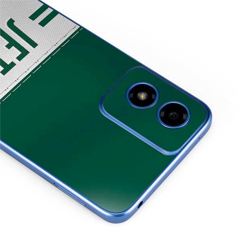 NFL New York Jets White Striped Moto G Play 4G (2024) Skin