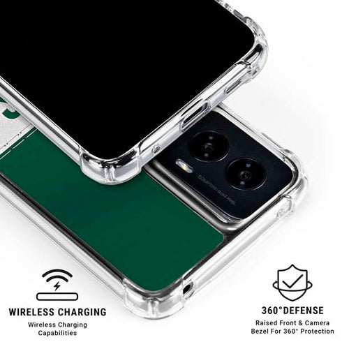 NFL New York Jets White Striped Moto G Power 5G (2024) Clear Case