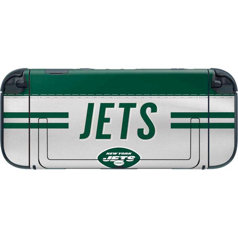 NFL New York Jets White Striped Nintendo Switch 2 (2025) with Joy-Con Skin