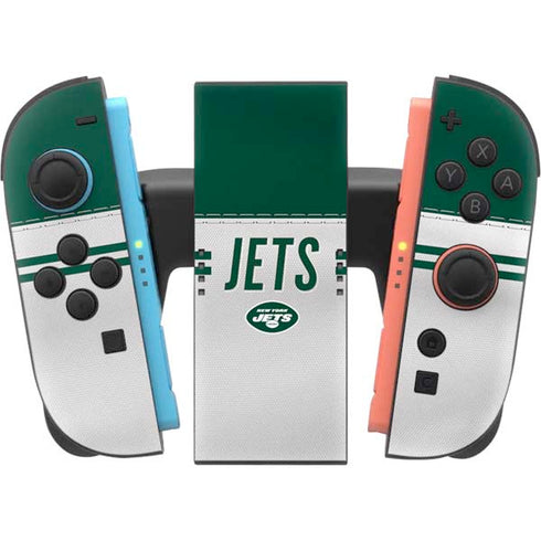 NFL New York Jets White Striped Nintendo Switch 2 (2025) Joy-Con Controller Skin