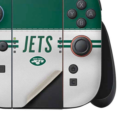 NFL New York Jets White Striped Nintendo Switch 2 (2025) Joy-Con Controller Skin