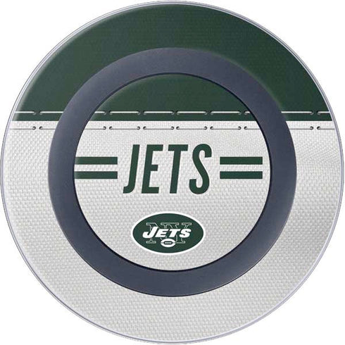 NFL New York Jets White Striped Wireless Charger Skin