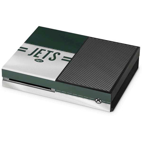 NFL New York Jets White Striped Xbox One Console Skin