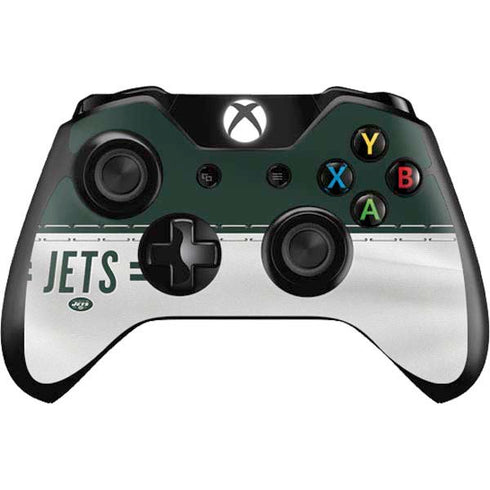 NFL New York Jets White Striped Xbox One Controller Skin