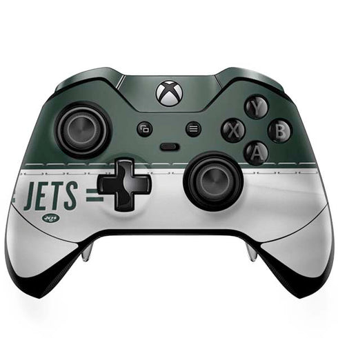 NFL New York Jets White Striped Xbox One Elite Controller Skin