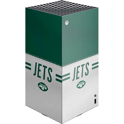 NFL New York Jets White Striped XBox Series X Digital Edition Console Skin