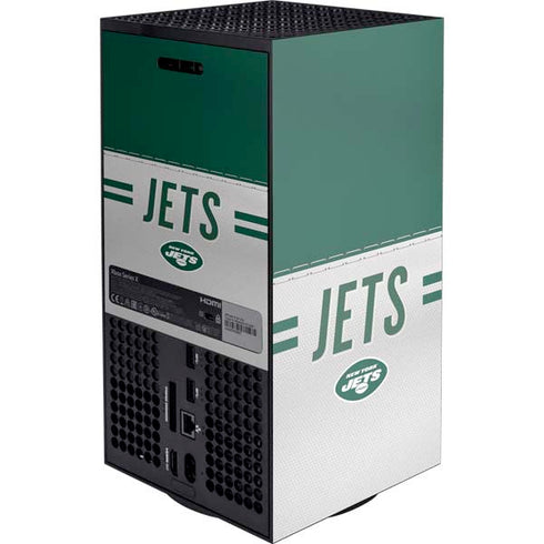 NFL New York Jets White Striped XBox Series X Digital Edition Console Skin