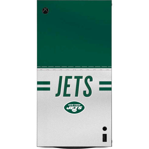 NFL New York Jets White Striped XBox Series X Digital Edition Console Skin