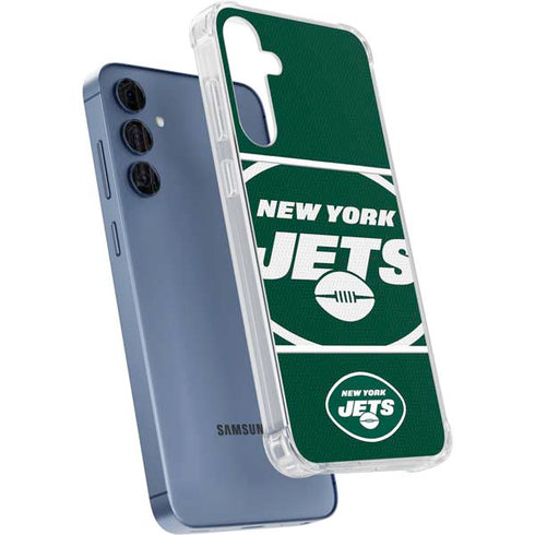 NFL New York Jets Zone Block Galaxy A55 5G Clear Case