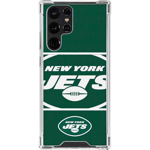NFL New York Jets Zone Block Galaxy S23 Ultra Clear Case